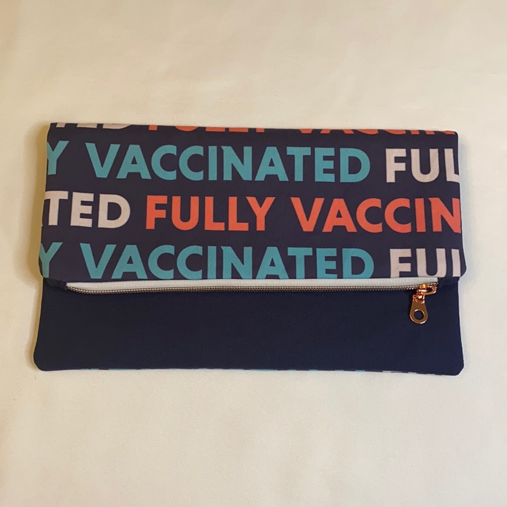 “Fully Vaccinated” handmade clutch